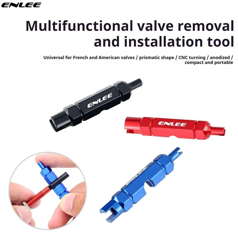 ENLEE Multi-Functional American-Style Valve Core Tool Bicycle Valve Stem Tire Valve Extension Rod Disassembly And Repair Wrench by InterCyprus Trading Ltd