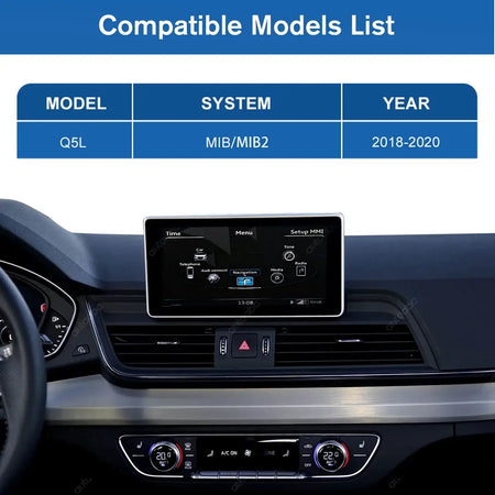 12.3'' TouchScreen Wireless CarPlay Car Multimedia Display For Audi Q5 2018-2019 MIB System with Android Auto Airplay Function by InterCyprus Trading Ltd