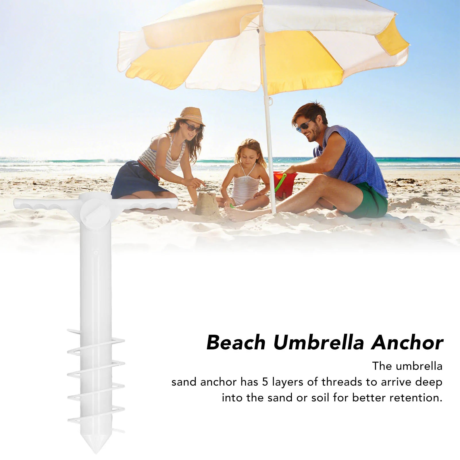 Beach Umbrella Sand Anchor Stand &ndash; Lightweight Design