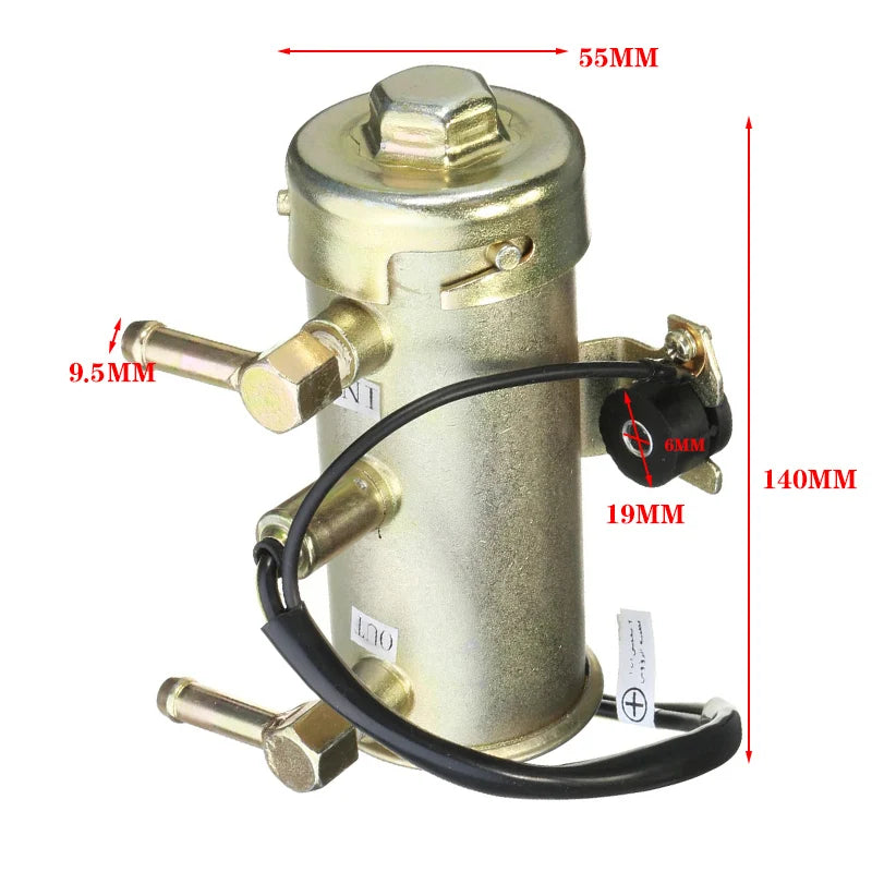 Hulit HRF-027 12V Universal Fuel Pump, Low Pressure, Stainless Steel