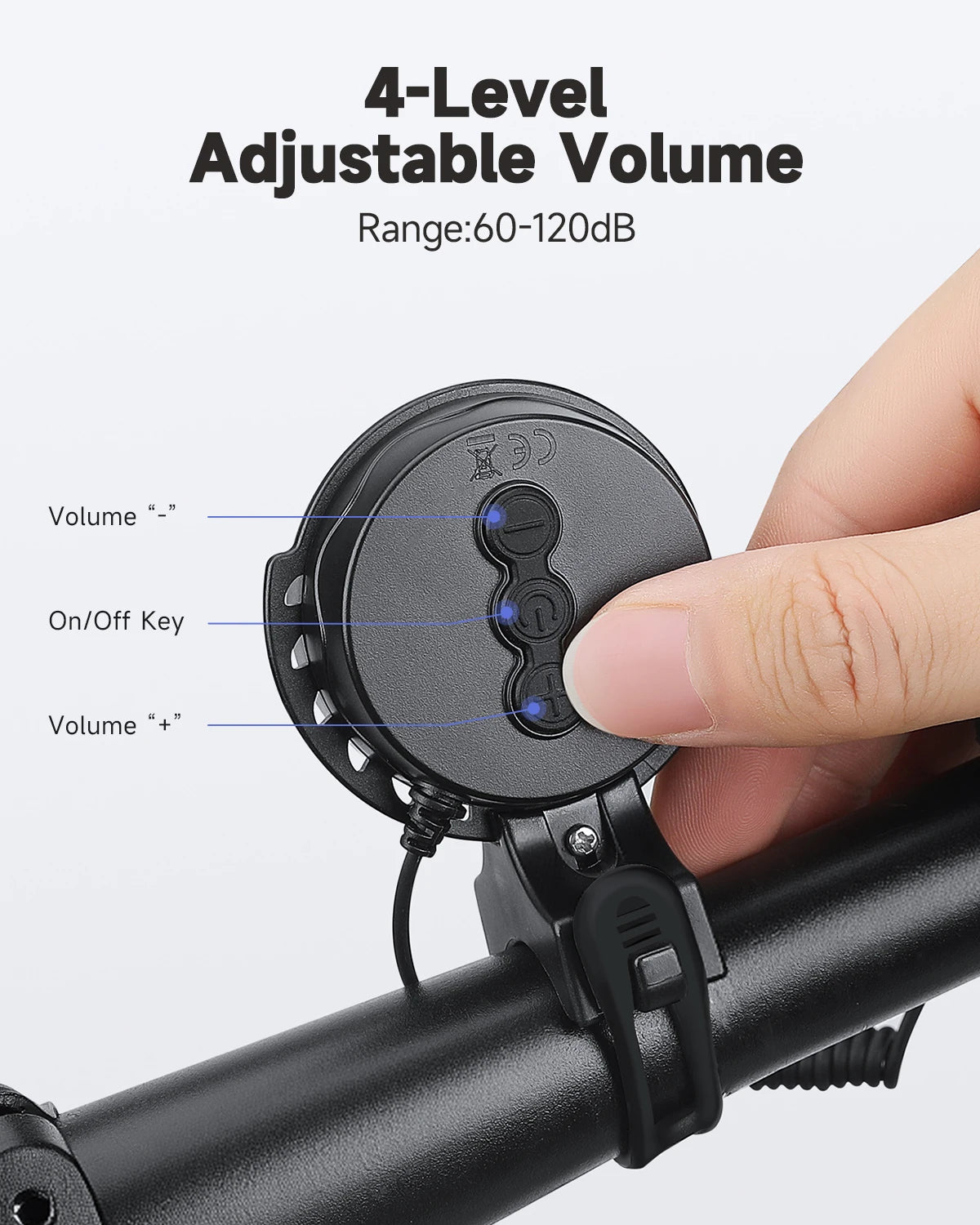 Rockbye Waterproof Adjustable Loud Horn for Bicycles and Scooters
