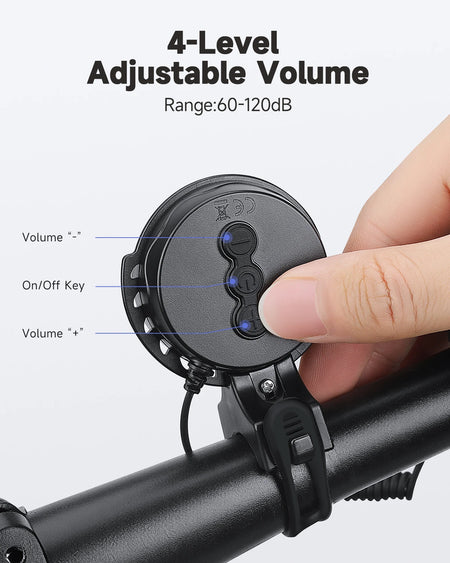 Rockbye Waterproof Adjustable Loud Horn for Bicycles and Scooters