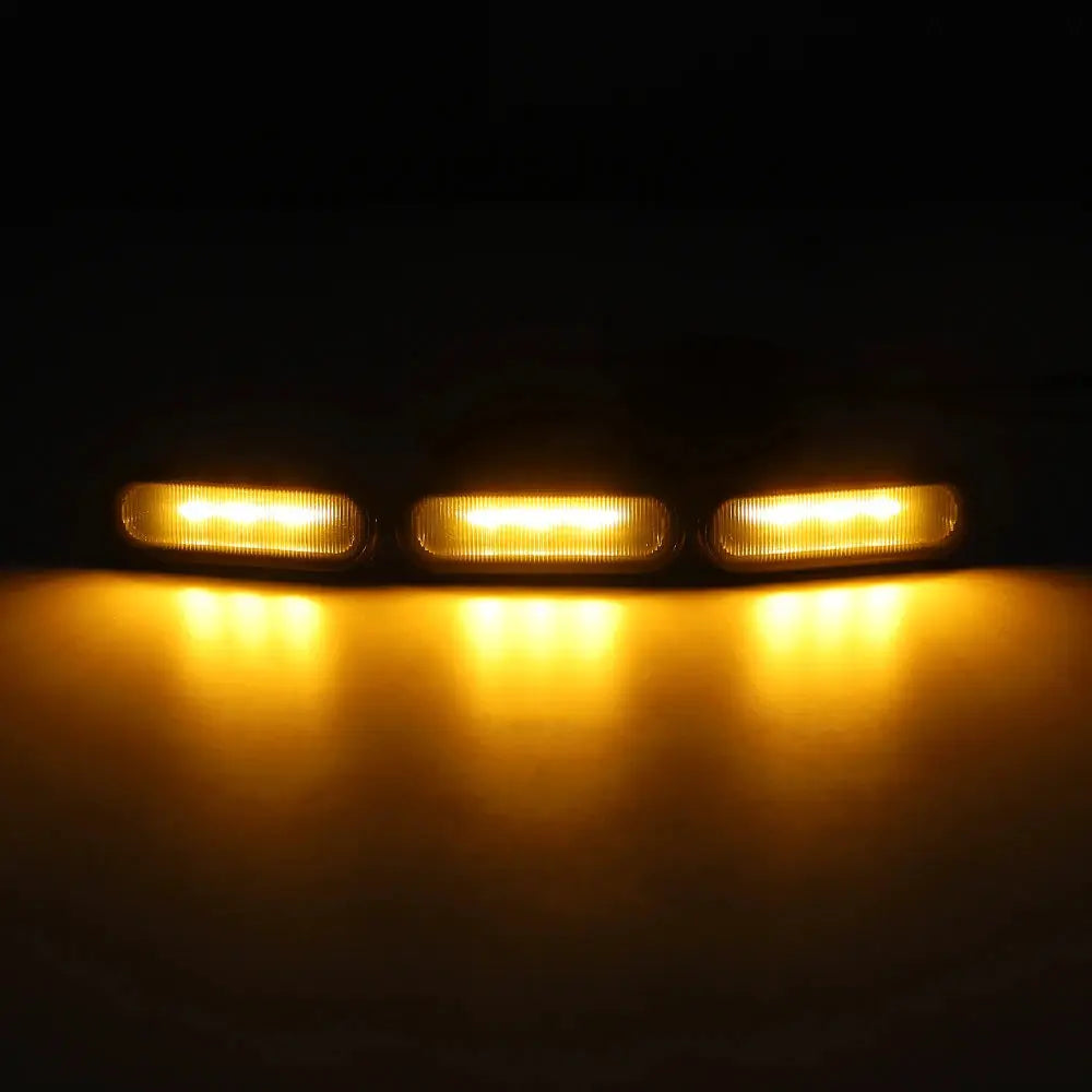 3 pcs Front Grill Lights for Ford Bronco 2021-2024 2-door and 4-door Badlands Wildtrak Everglades by InterCyprus Trading Ltd
