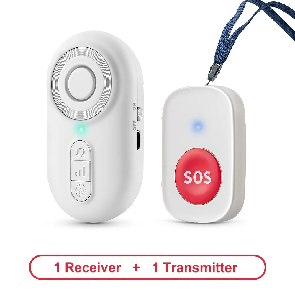 Q26 Wireless Elderly SOS Call Button - Vibration Alert Q26-white.11