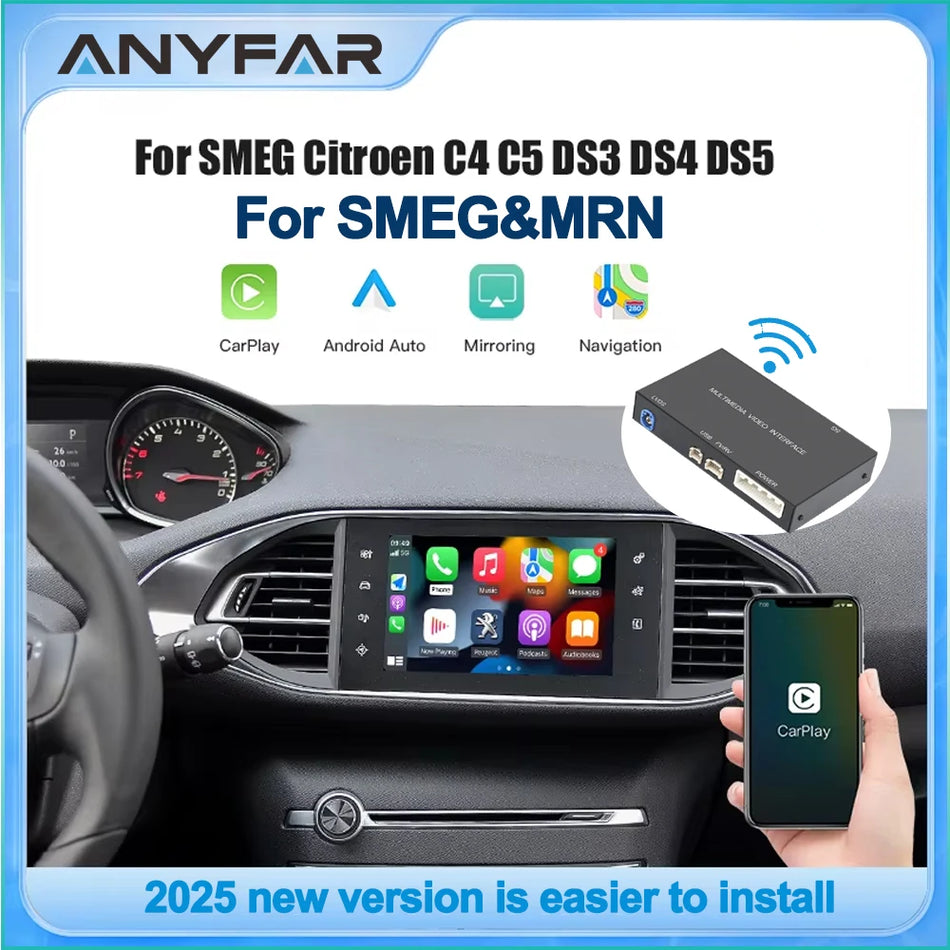 Peugeot Citroen SMEG MRN CarPlay Android Auto Wireless Retrofit Kit