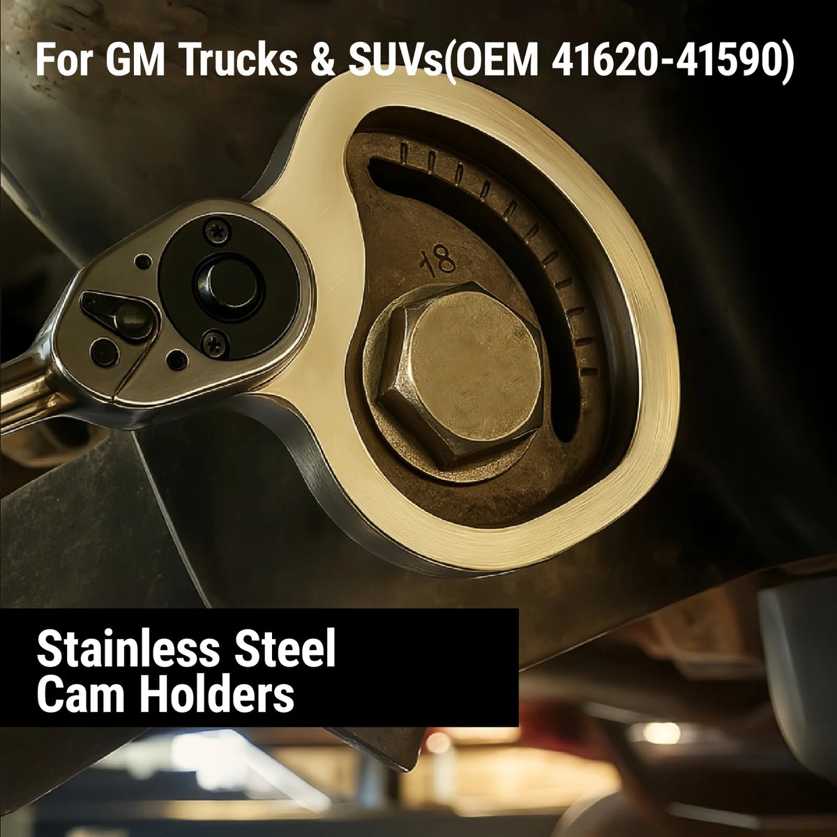 Stainless Steel Caster Camber Wrench Kit With Cam Holders For GM Trucks & SUVs by InterCyprus Trading Ltd