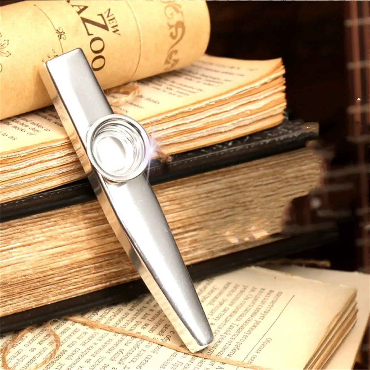 Kazoo Silver Aluminum Alloy Membrane Mouth &ndash; Easy to Play