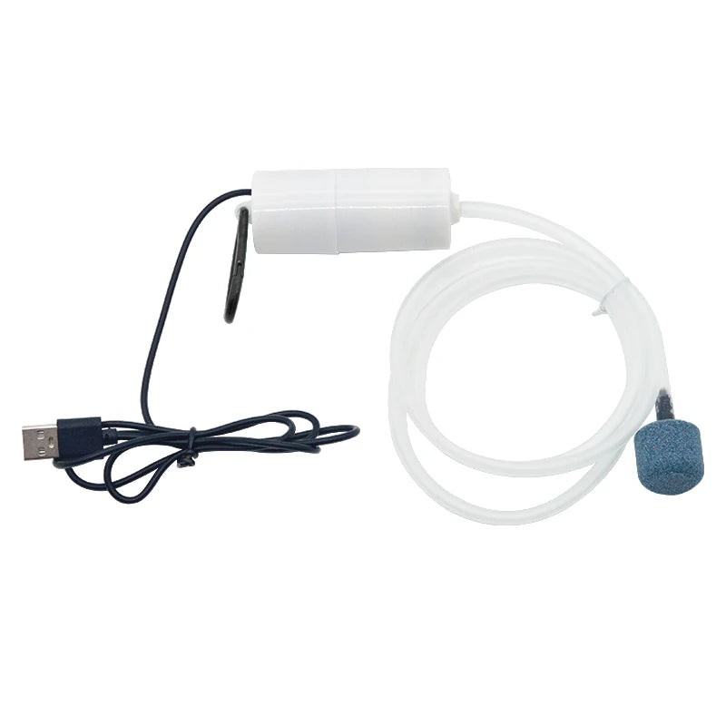 TUNFAN AB479 Aquarium Oxygen Air Pump &ndash; USB Silent Portable White