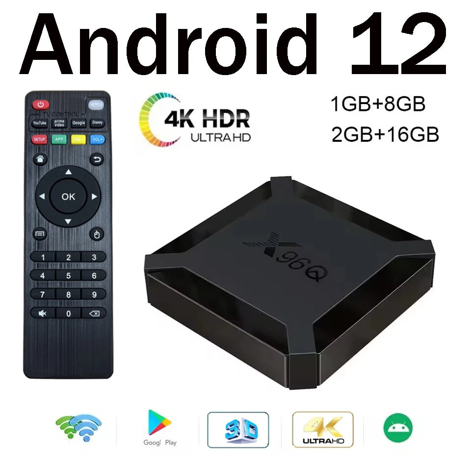 X96Q Smart Android TV Box with 4K Support &amp; Android 12.0