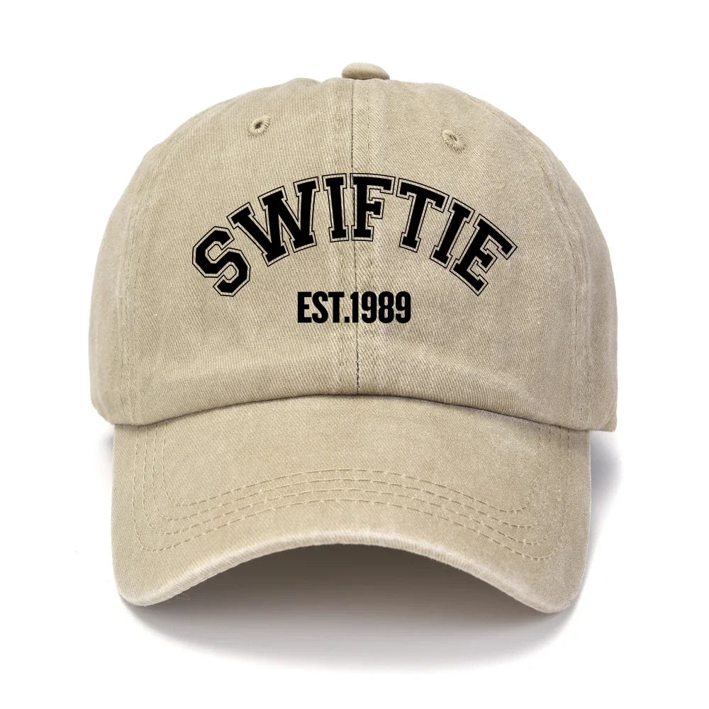 SWIFTIE Pink Letter Print Unisex Baseball Cap Khaki / Adjustable 55-58cm