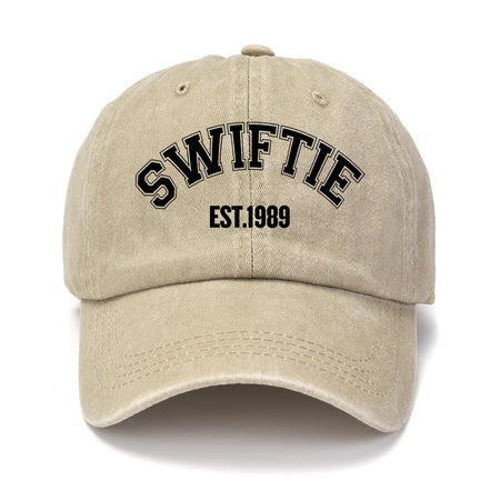 SWIFTIE Pink Letter Print Unisex Baseball Cap Khaki / Adjustable 55-58cm