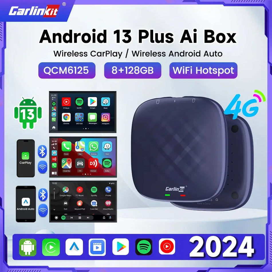 Carlinkit Wireless CarPlay Ai Box 8 Core 6125 Android 13