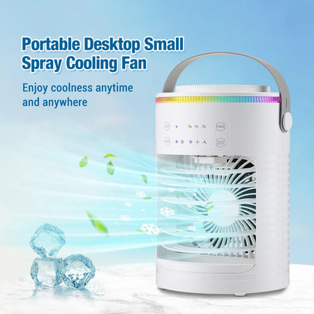 Portable Air Conditioner Cooling Spray Fan with USB Electric Humidifier