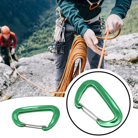 12KN Aluminium Carabiner D Shape Snap Clip Hook For Climbing Backpack Hook D Shape Professional Carabiner Security Clip Hook