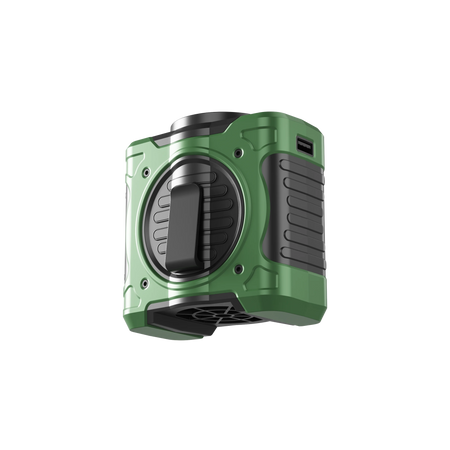 8000mAh Waist Clip Fan &ndash; 199 Wind Speeds with LED Lighting 8000mAh Green