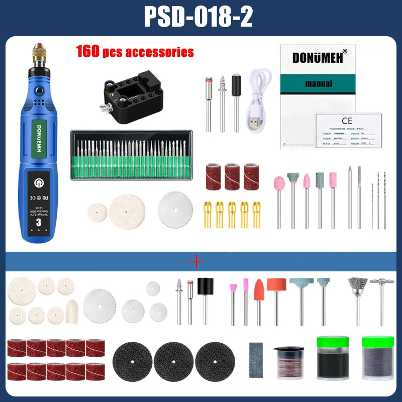 Mini Wireless Rotary Tool Kit - USB Rechargeable Engraving and Polishing Pen PSD-018-2-group3