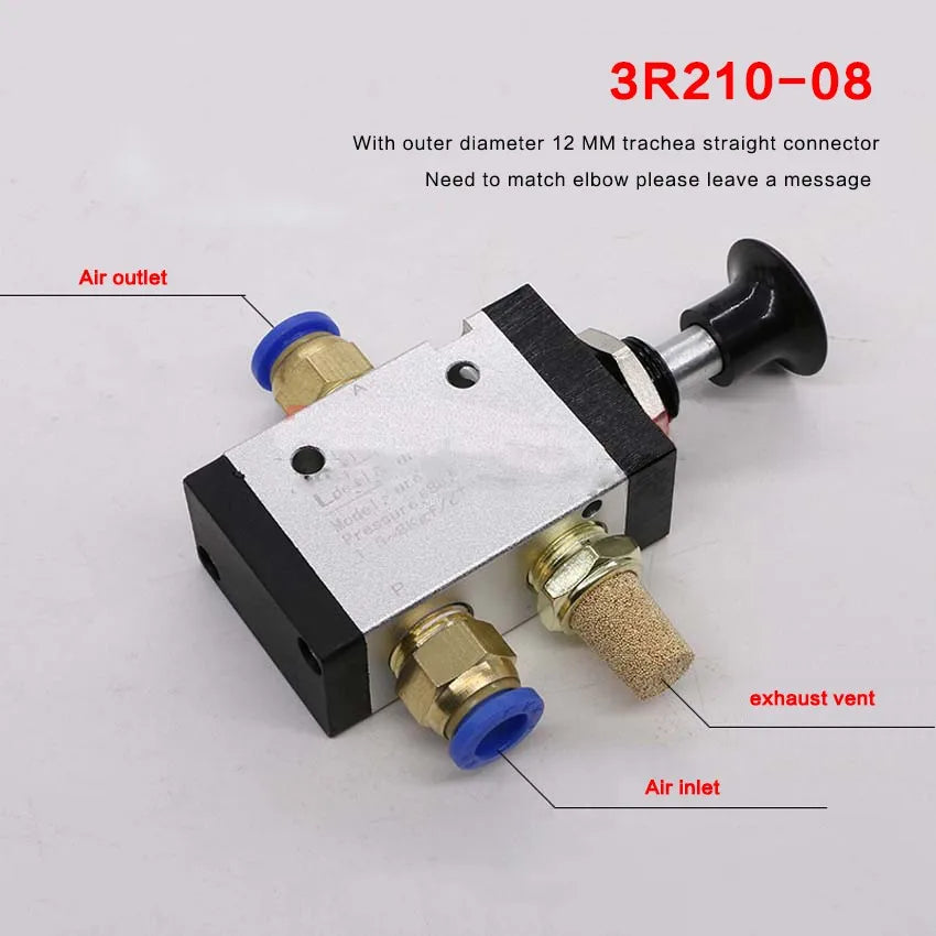 3R210-08 5 Port 2 Position Valve - Aluminum Alloy Body