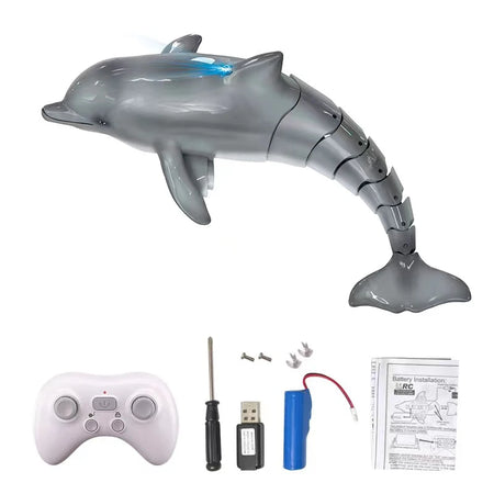 RC Shark Toy &ndash; 2.4G Remote Control Waterproof Bath Fun grey dolphin