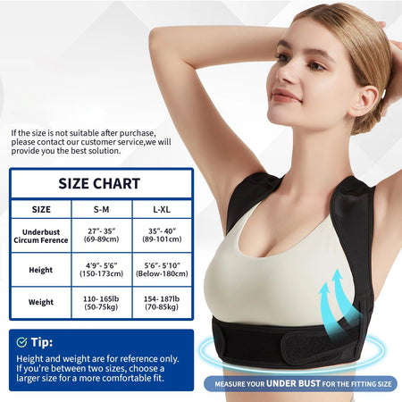 NEENCA Posture Corrector for Back Support Adjustable Shoulder Posture Brace for Men and Women