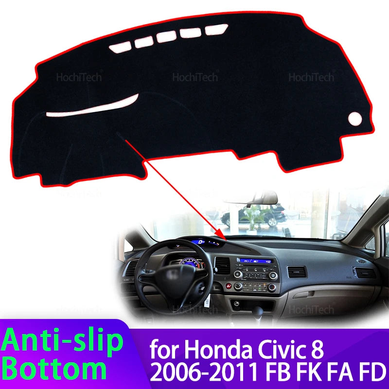 Passgenaue Polyester Armaturenbrettmatte für Honda Civic 8 FB FK FA FD 2006-2011