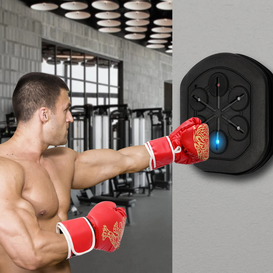 LED Wall Mounted Boxing Machine With Interactive Music For Home Gym