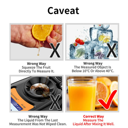Aicevoos Digital Refractometer Brix Meter - Accurate Sugar Content Measurement for Beverages &amp; More