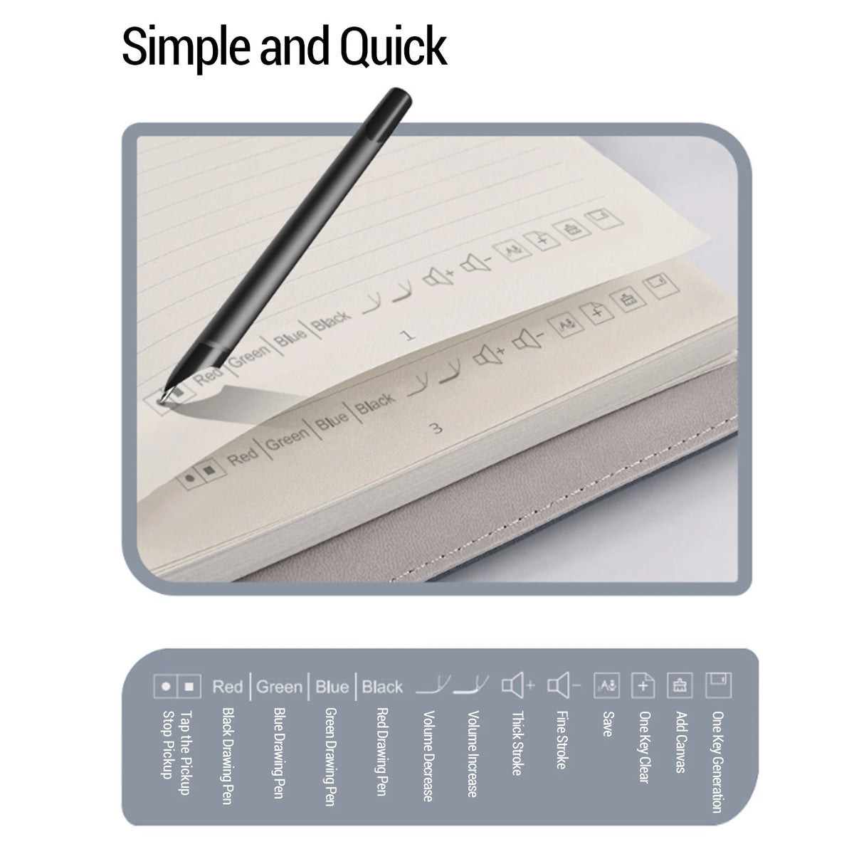 Smart Pen Writing Set with Real Time Digitization, Sync &amp; Share - Ideal for Notes &amp; Drawing