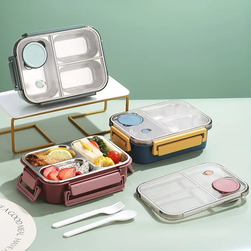 304 Stainless Steel Lunch Box With Tableware &ndash; Leakproof