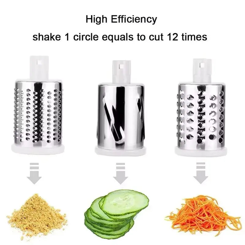 Rotary Vegetable Slicer Cutter Manual &ndash; 3 Sharp Drums