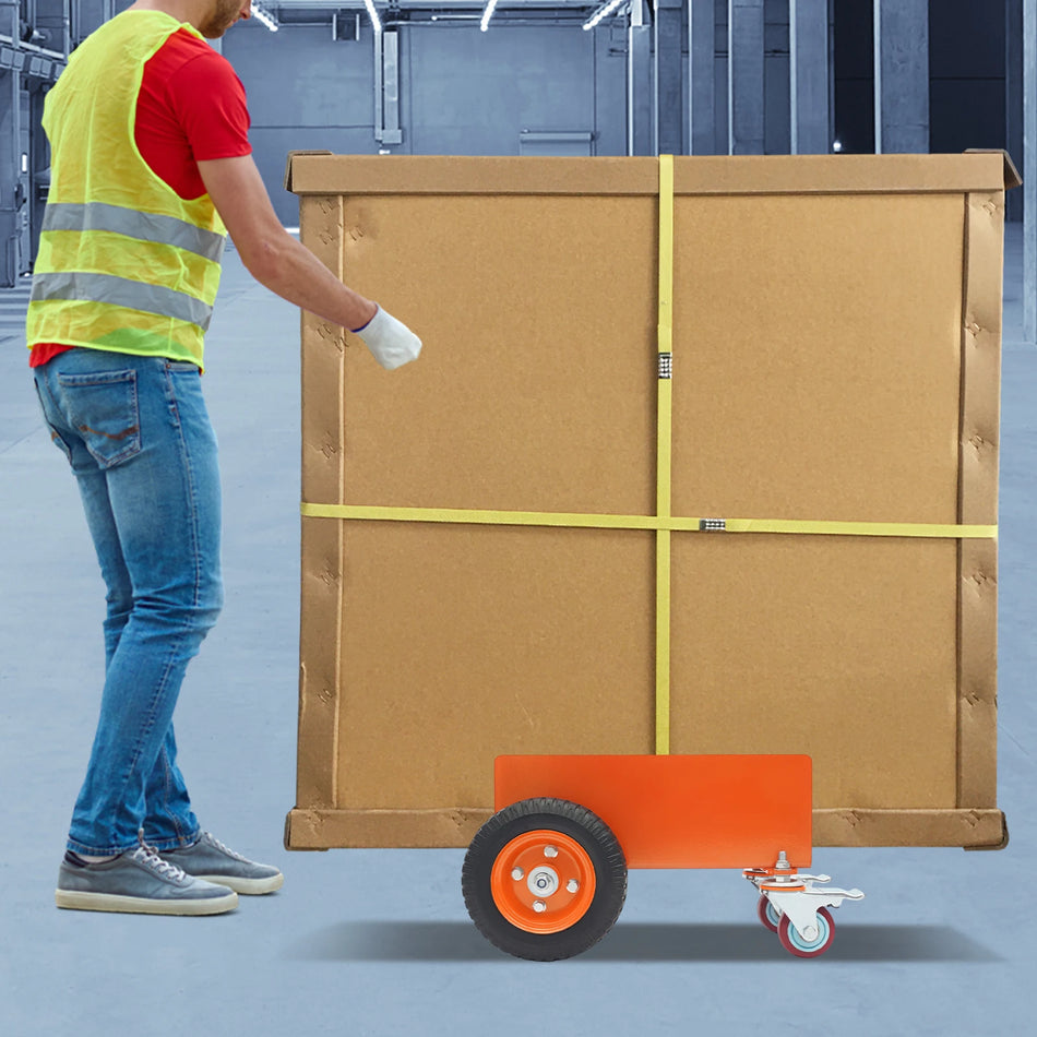 Hållbar panelvagn med 2 pneumatiska och 2 universella hjul