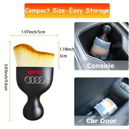 Compact Soft Brush Car Interior Cleaning Tool for Audi TT, Q Series, A3, A4, A5, A6, A7, A8 Models &ndash; Dust and Dirt Remover
