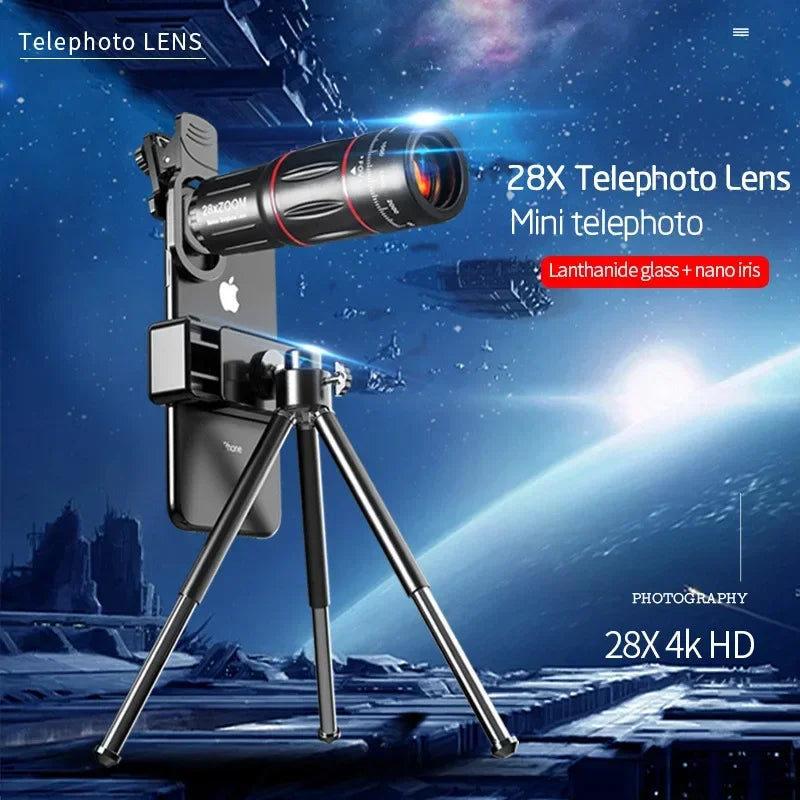 TOKOHANSUN 28X Mobile Phone Monocular Telescope Lens &ndash; Zoom