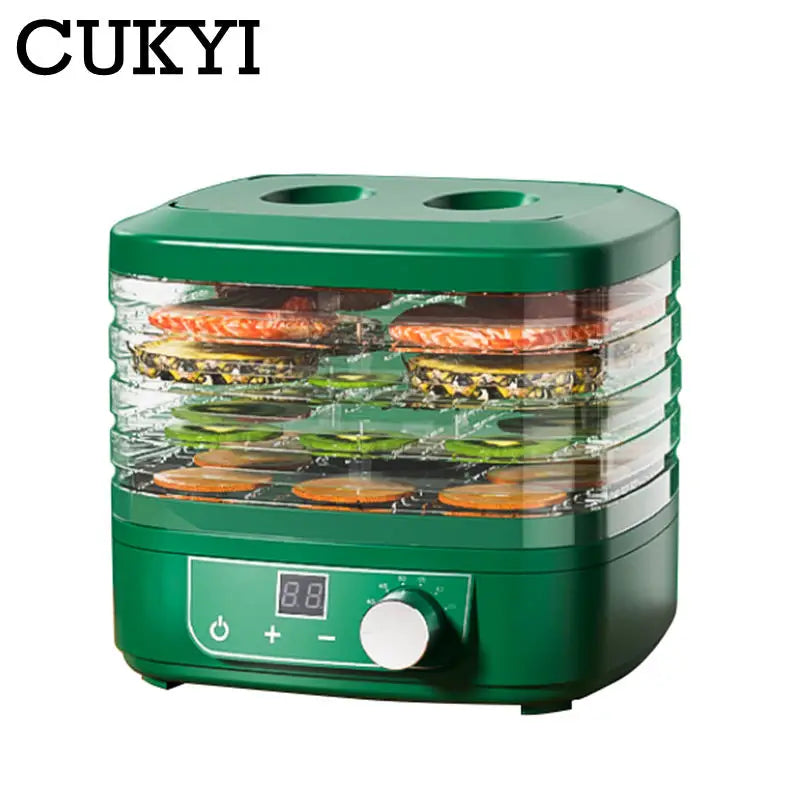 CUKYI Mini Food Dehydrator &ndash; Adjustable Temperature and Five Trays