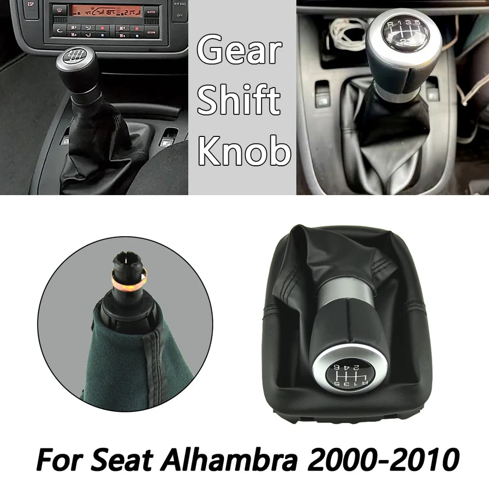 Palanca de Cambio de 5/6 Velocidades con Funda de PU para Seat Alhambra 2000-2010
