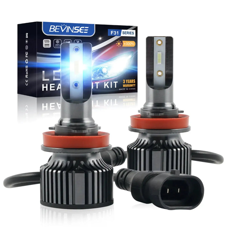 Bevinsee H11 LED Koplampen 50W 12V CSP1860 8000K