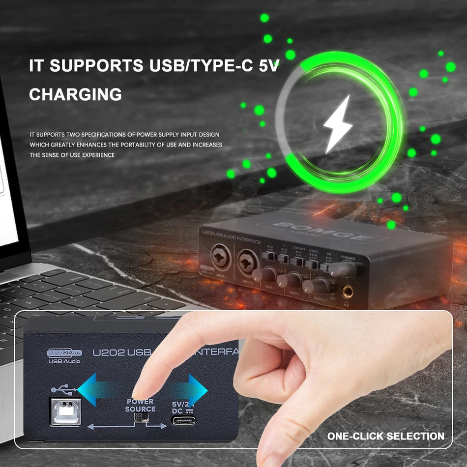 BOMGE U202 USB Audio Interface