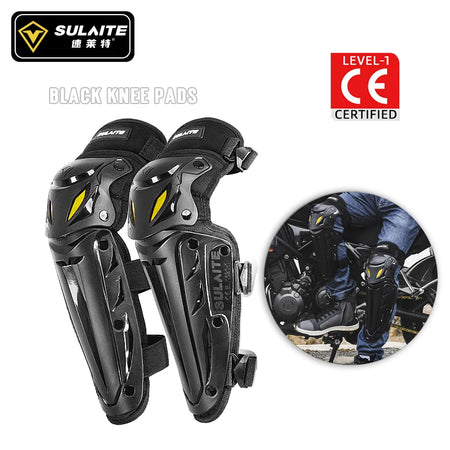 All-Weather Motocross Knee and Elbow Pads for Ultimate Riding Protection Black  Knee pads