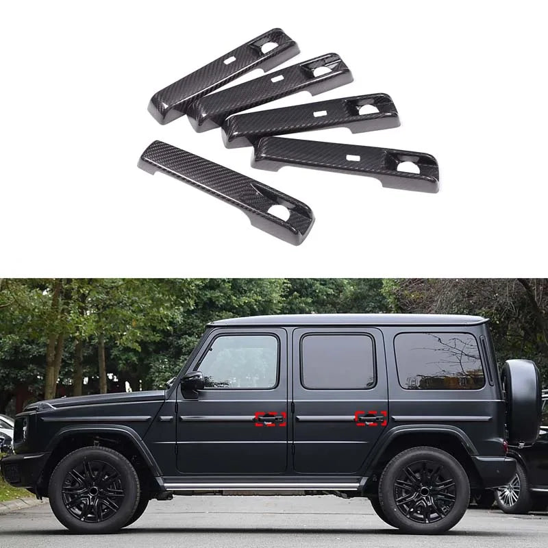 5 Peças de Capas de Punho em Fibra de Carbono Real para Mercedes G Class W465