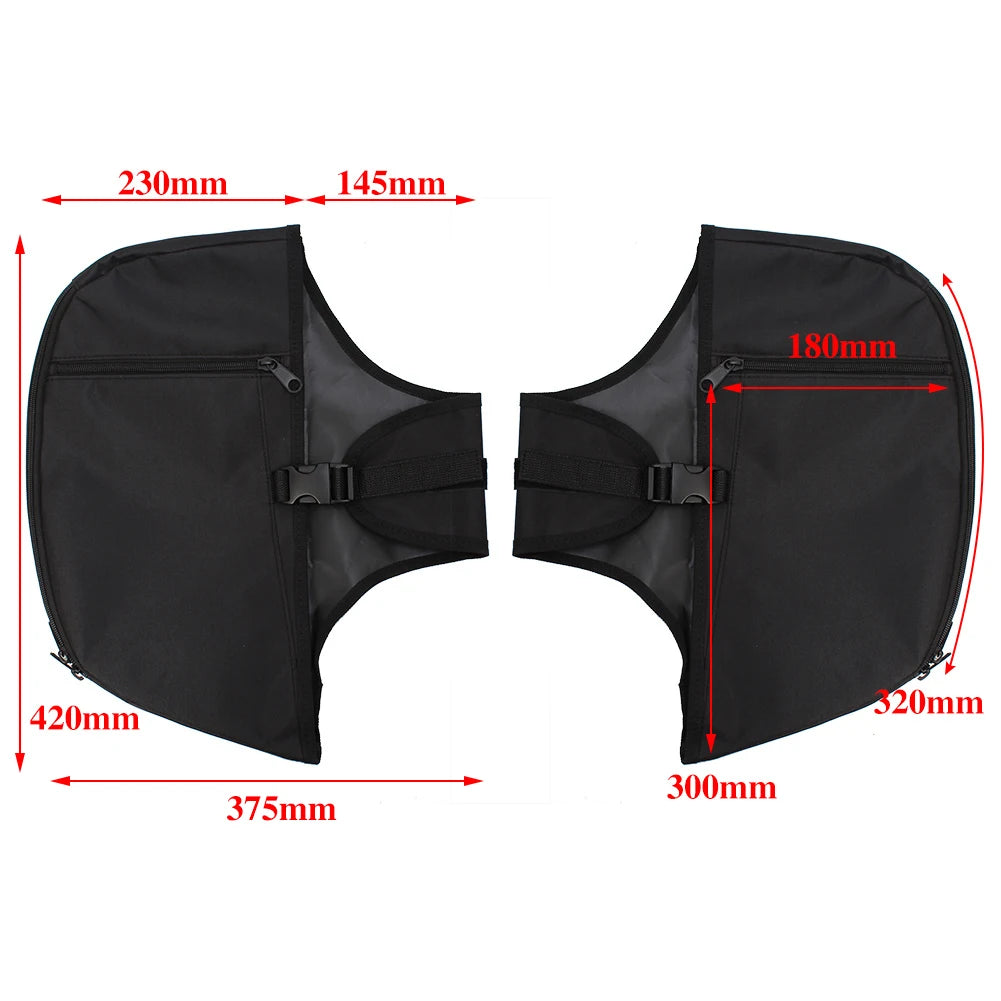 Motorcycle Black Soft Lowers Chaps &ndash; Engine Guard Cover and Leg Warmer for Harley Electra Glide
