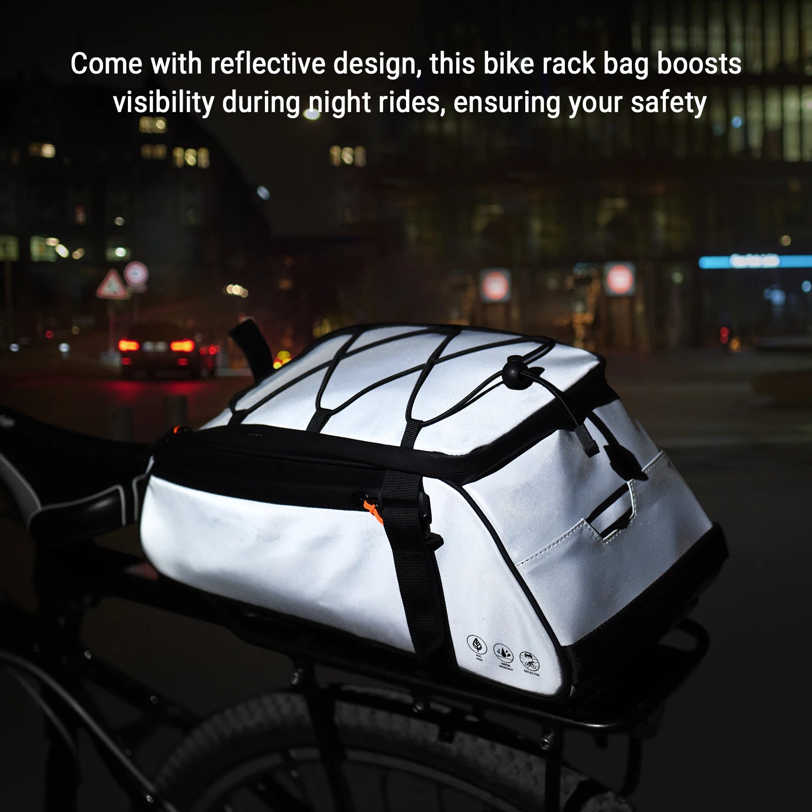 3-In-1 Reflective Bicycle Saddle Bag &ndash; Waterproof Rear Rack