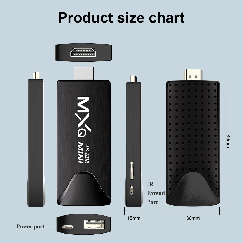 MXQMINI Android 10 mini TV Stick &ndash; 4K 30Hz Output 2.4G WiFi