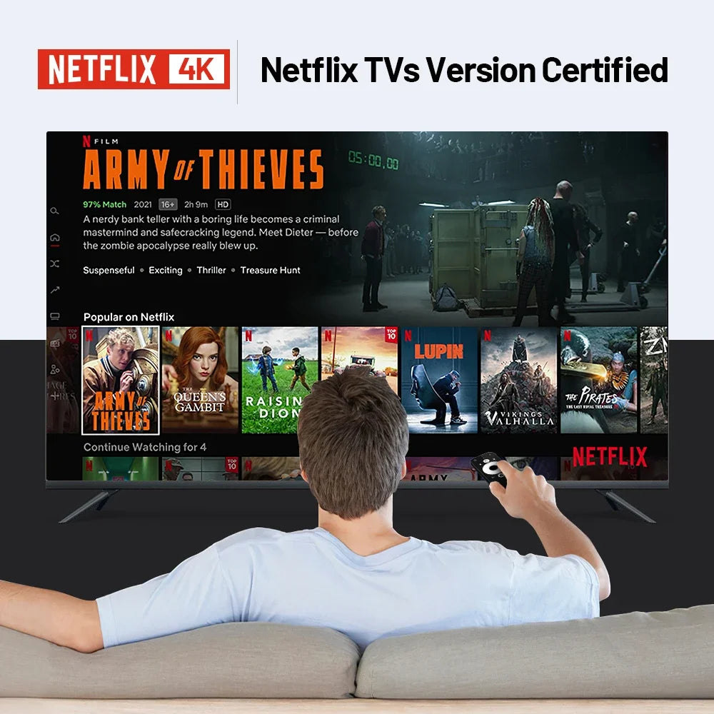 G1 Android TV Box 14.0 - 4K Netflix Dolby Vision HDR10Plus