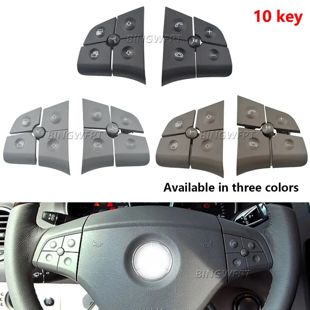 Car Multi-function Steering Wheel Switch Button Cover For Mercedes Benz W164 W245 W251 ML GL 300 350 400 450 2006-2009 by InterCyprus Trading Ltd