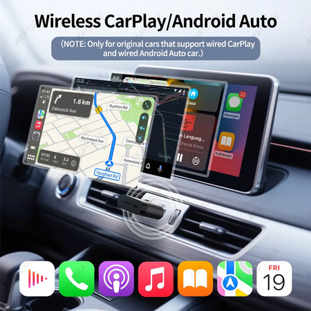 2in1 Wireless Mini CarPlay Dongle - Plug And Play Wireless