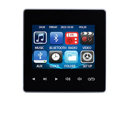 CEKPINL Bluetooth Wall Amplifier with Touch Control and Multi-Channel Output 2X25W-Black