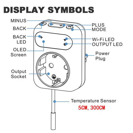 Smart Socket Thermostat Tuya - With WiFi And App Control