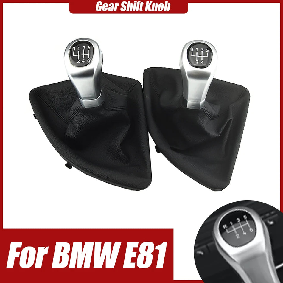 Mânere de schimbător de viteze din piele PU cu manșon pentru BMW Seria 1 E81 E82 E87 E88 5-Viteze 6-Viteze