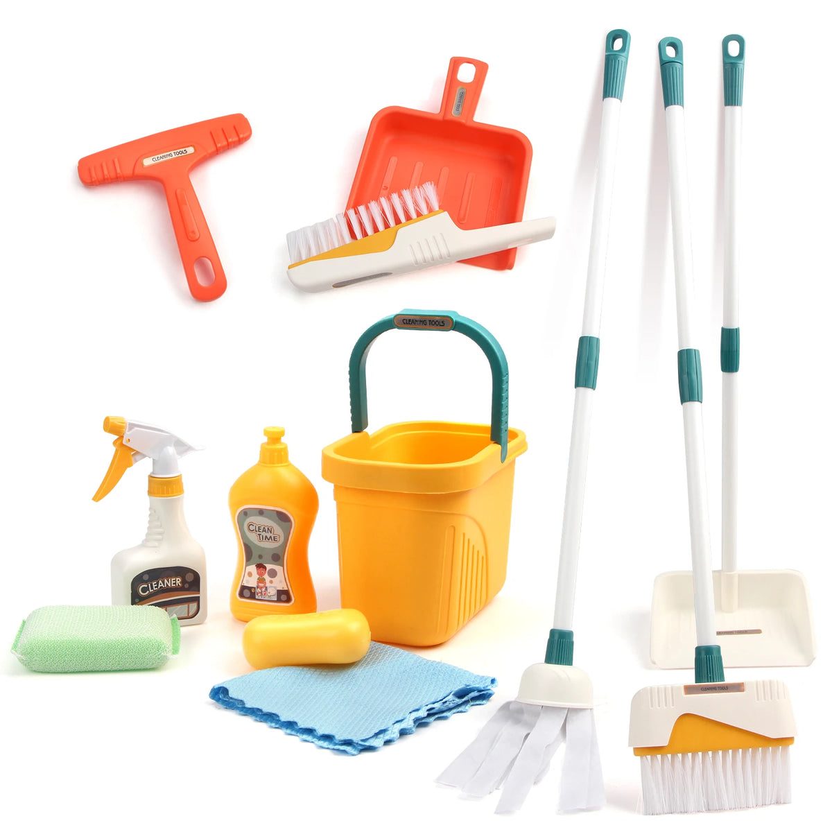 Coolplay 12 Piece Kids Housework Supplies Kit &ndash; Fun and Educational Cleaning Play Set