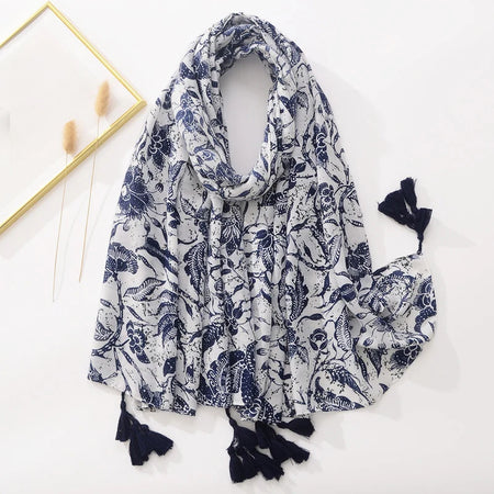 Floral Brand Scarf &ndash; Elegant Fashion Accessory for Women C1002