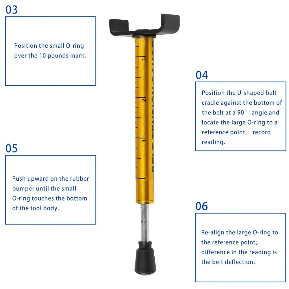 Belt Tension Gauge for Adjusting Belt Tension with 10-lbs Drive After Belt Replacement, Adjustment or Wheel Service by InterCyprus Trading Ltd